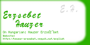 erzsebet hauzer business card